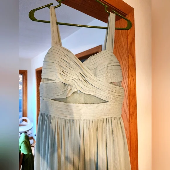 elyse dress birdy grey Sea Glass Bridesmaid Dress Mesh Size Small